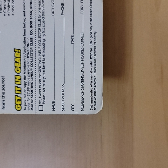 MLB Carlos Baerga Starting Lineup New 1994 Edition Brand New - Picture 3 of 5